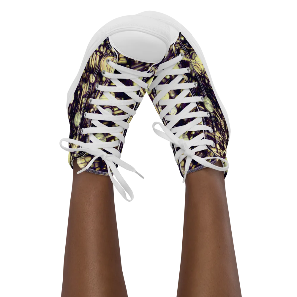 Lunar Electric on Women's High Top Canvas Shoes — Front