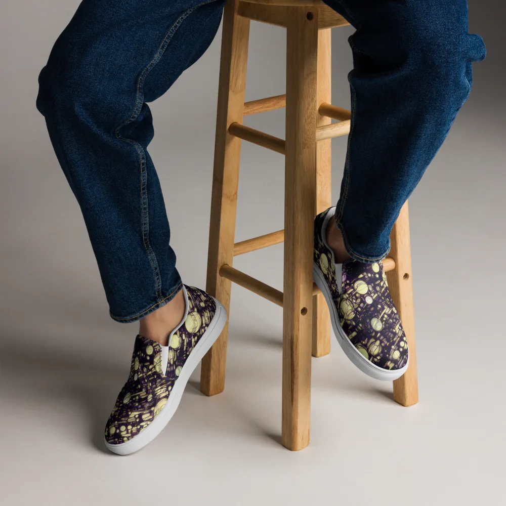 Lunar Electric on Men's Slip-On Canvas Shoes — Front