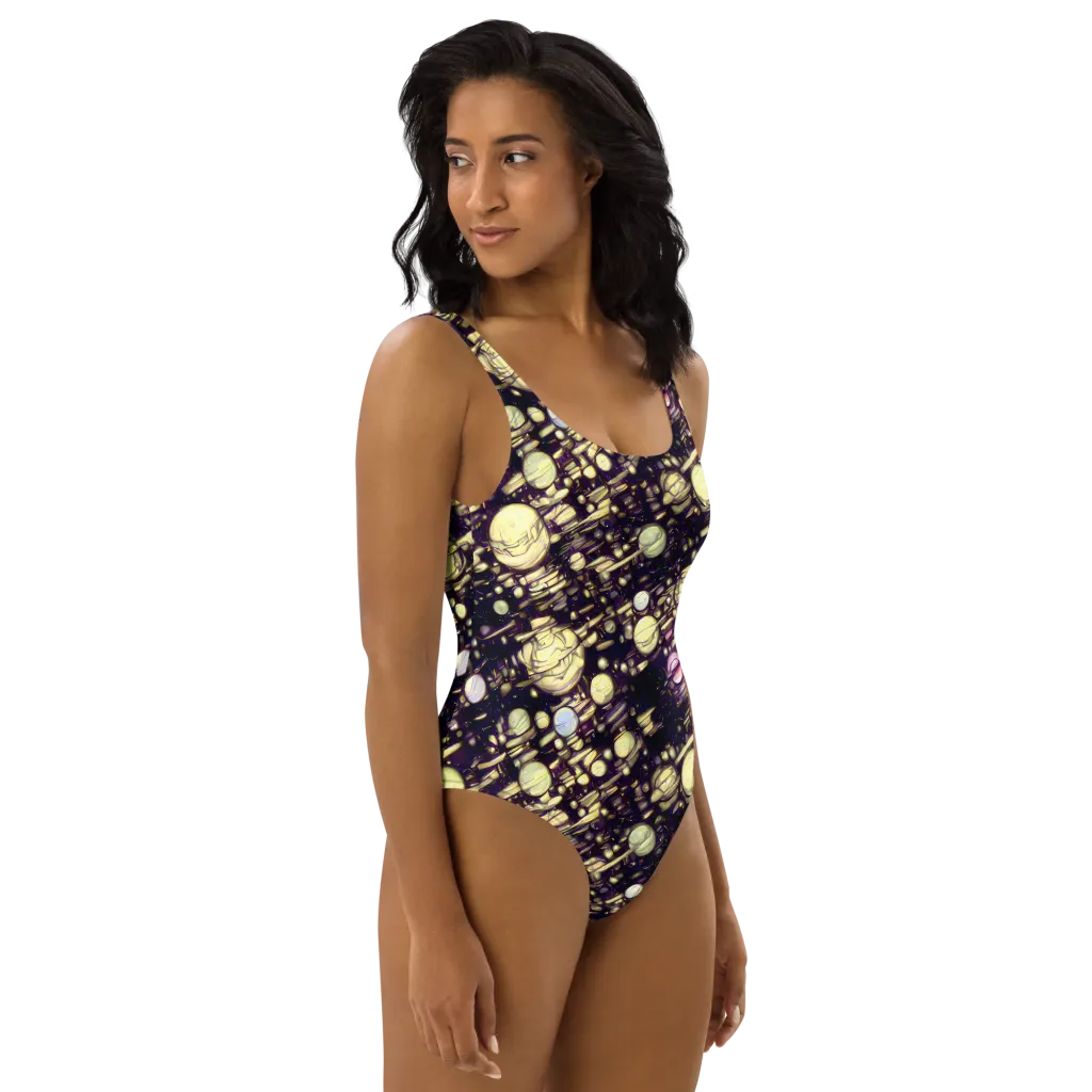 Lunar Electric on One-Piece Swimsuit — Right