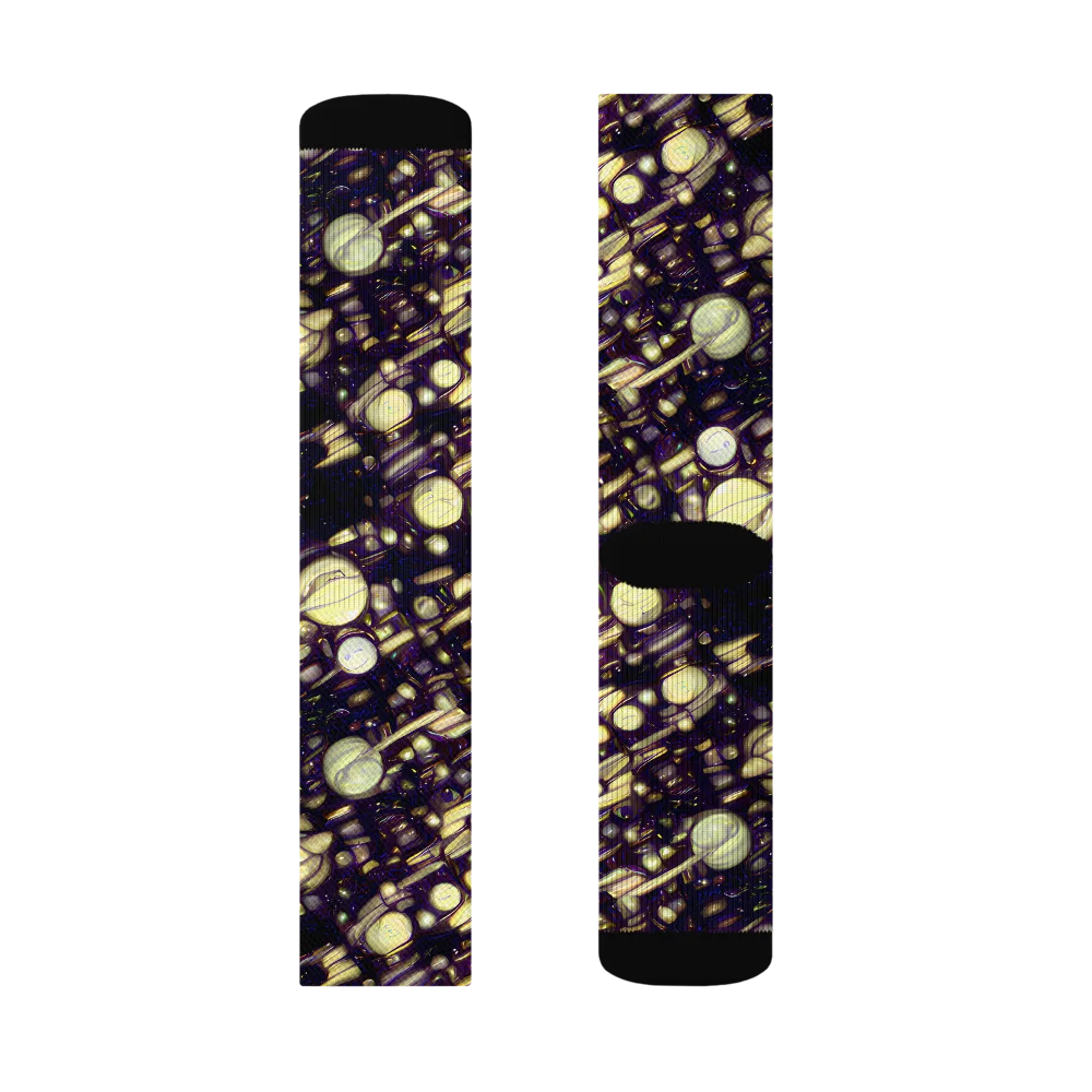 Lunar Electric on Socks — Left Sock