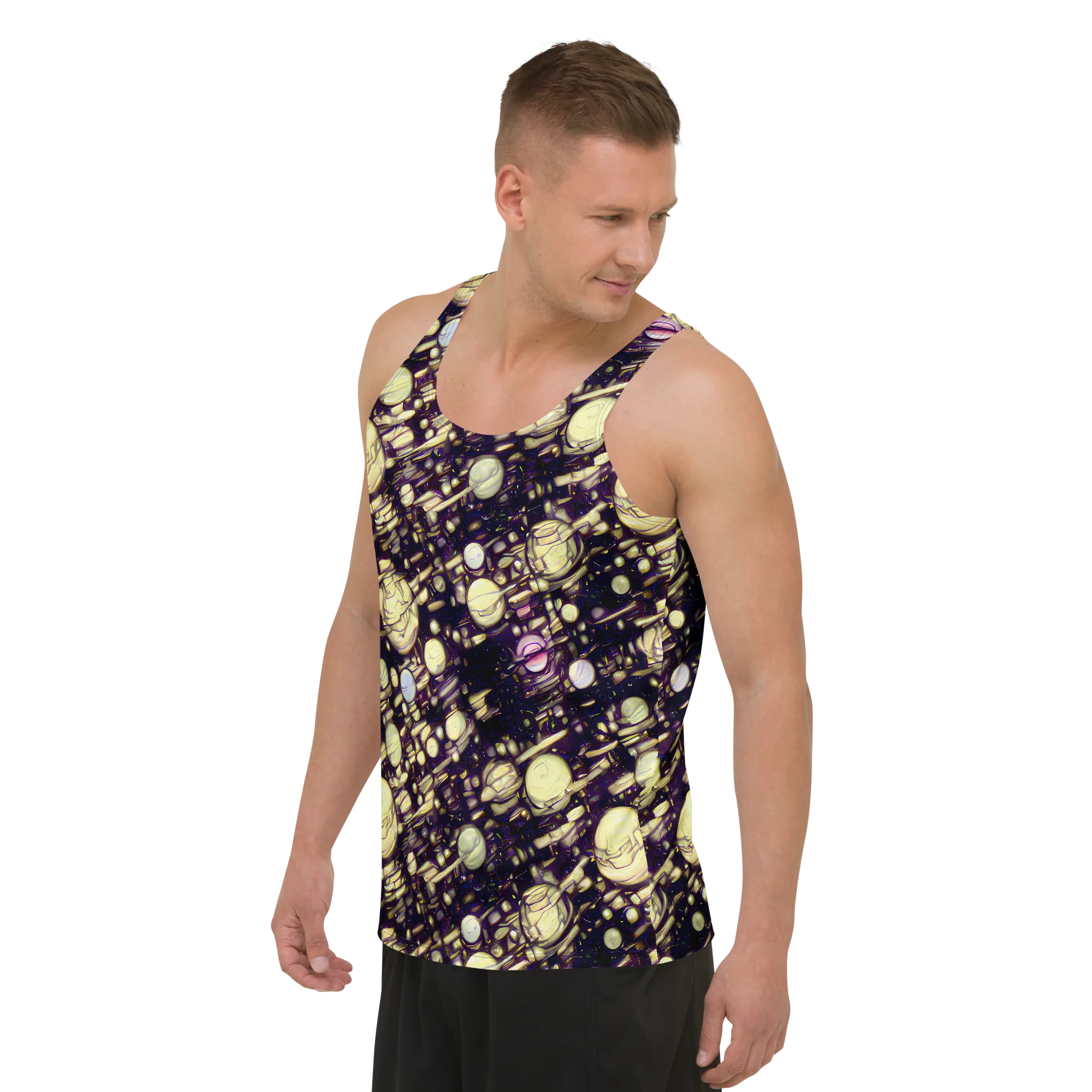 Lunar Electric on Men's Tank Top — Left Front