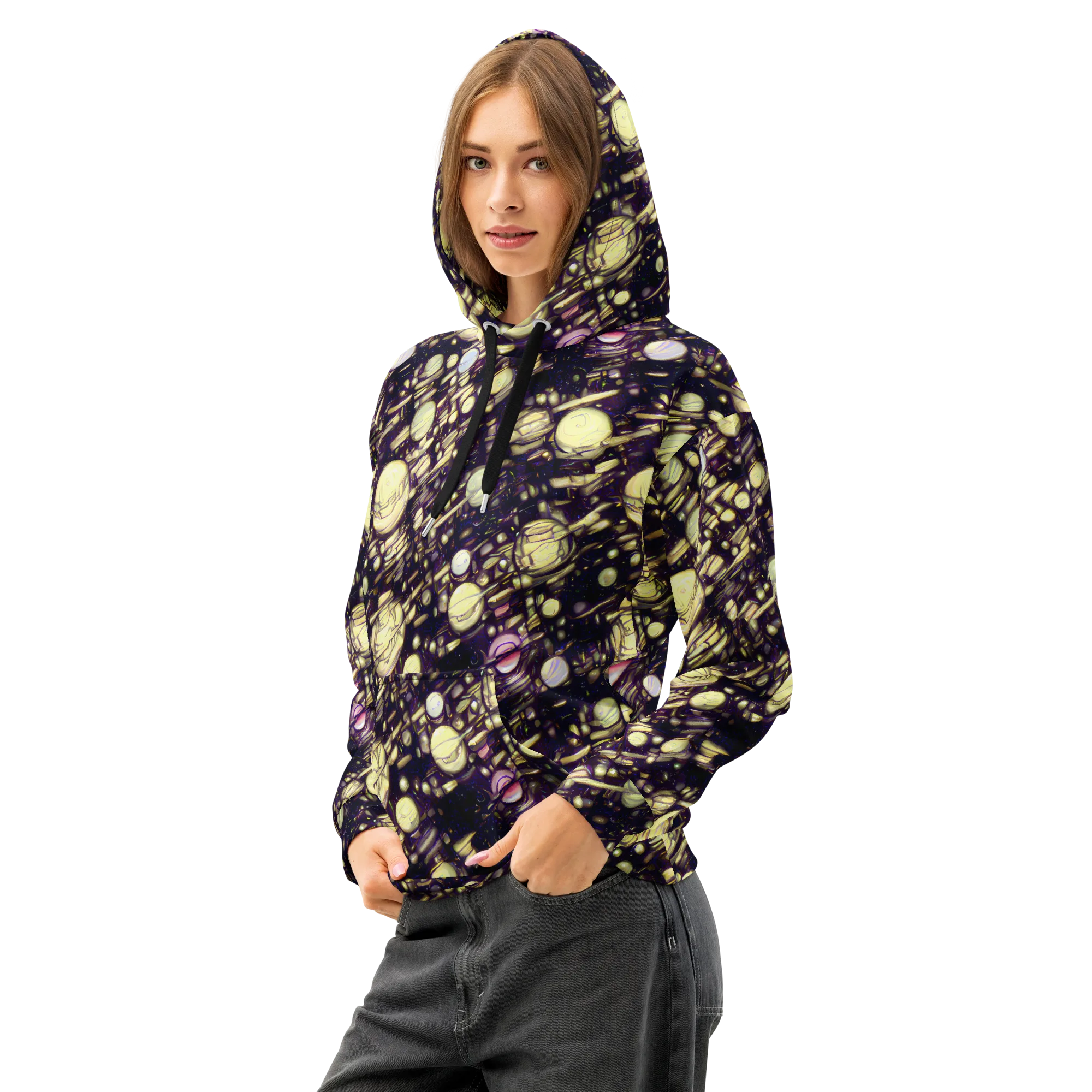 Lunar Electric on Cotton Hoodie — Left Front