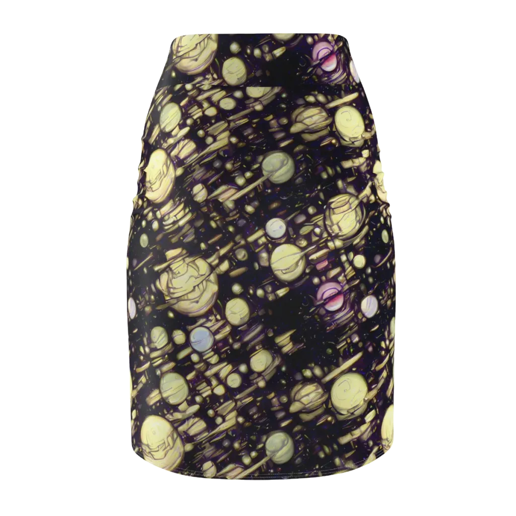 Lunar Electric on Pencil Skirt — Back