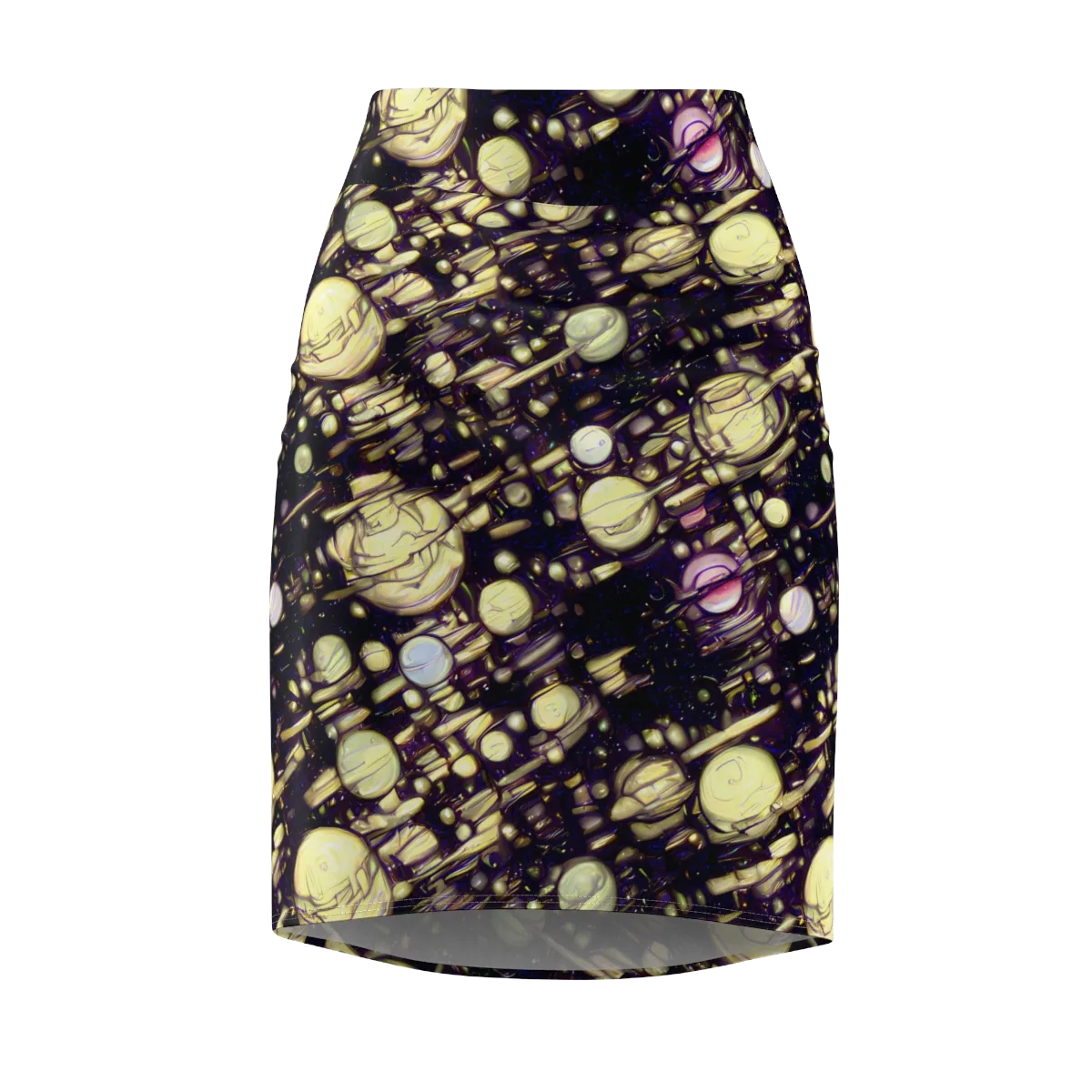 Lunar Electric on Pencil Skirt — Front