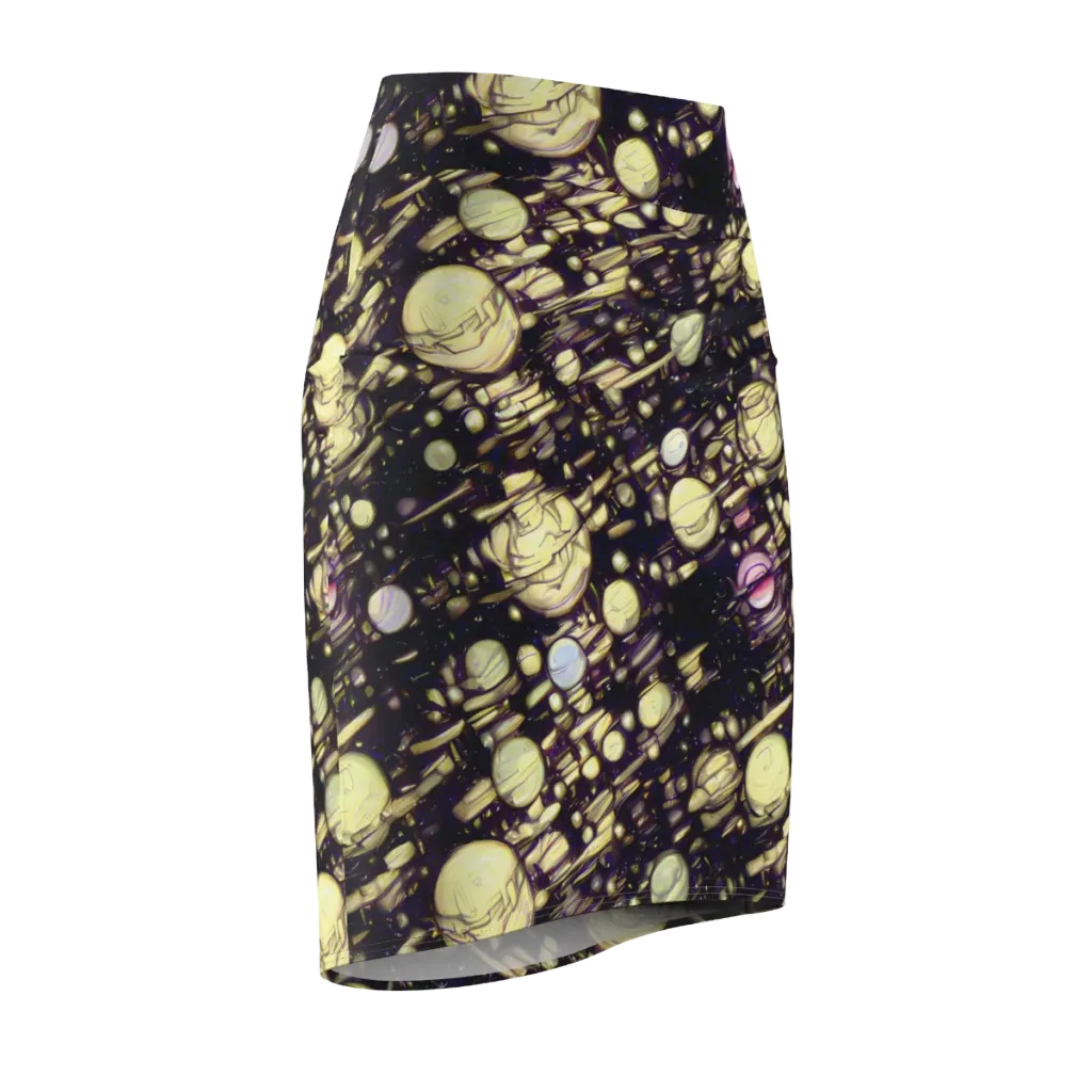 Lunar Electric on Pencil Skirt — Front Side