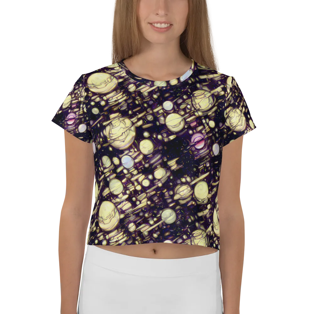 Lunar Electric on Crop Tee — Front