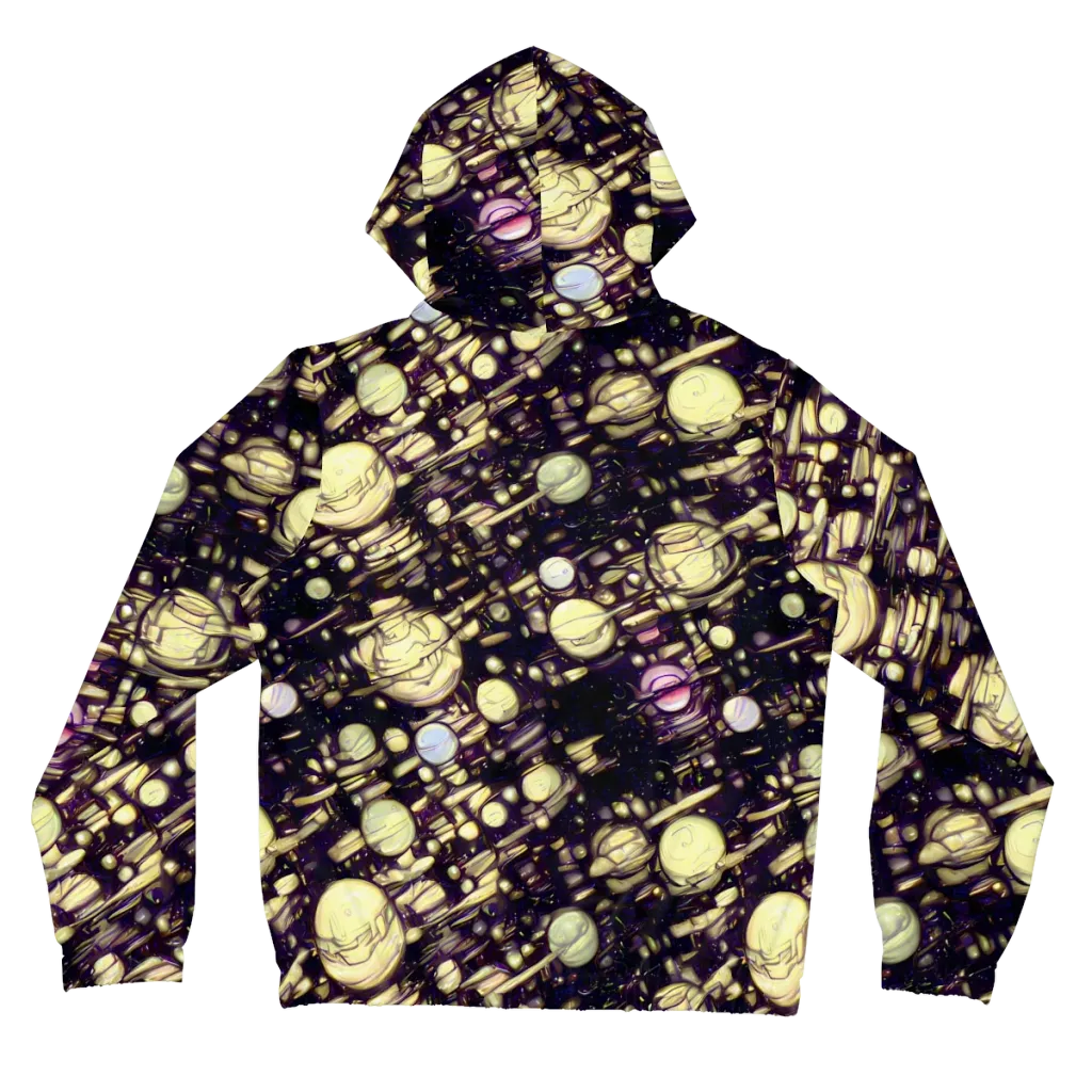 Lunar Electric on Women's Full-Zip Hoodie — Back