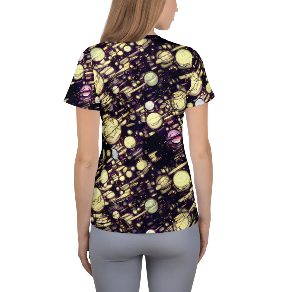 Lunar Electric on Women's Athletic T-Shirt — Back