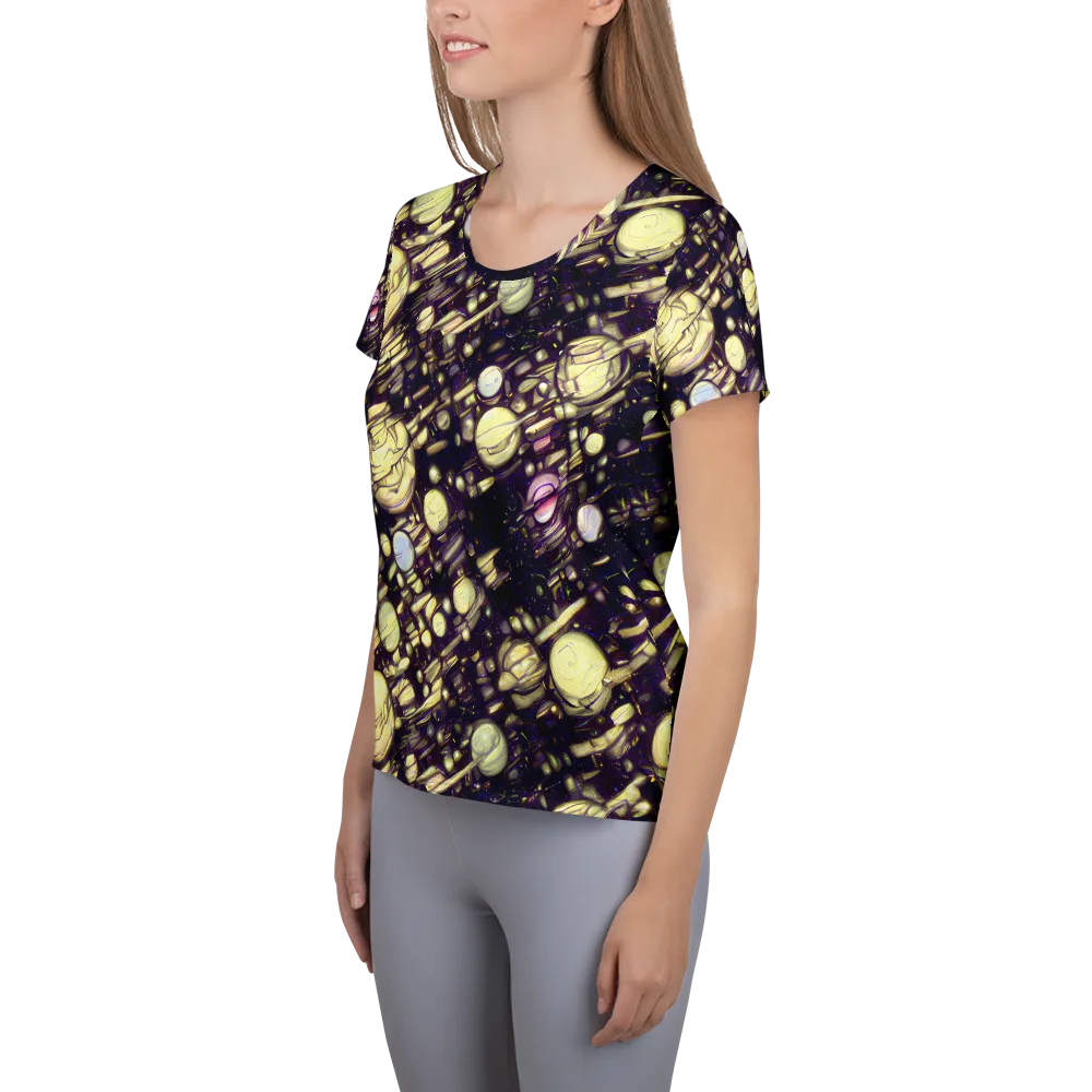 Lunar Electric on Women's Athletic T-Shirt — Left