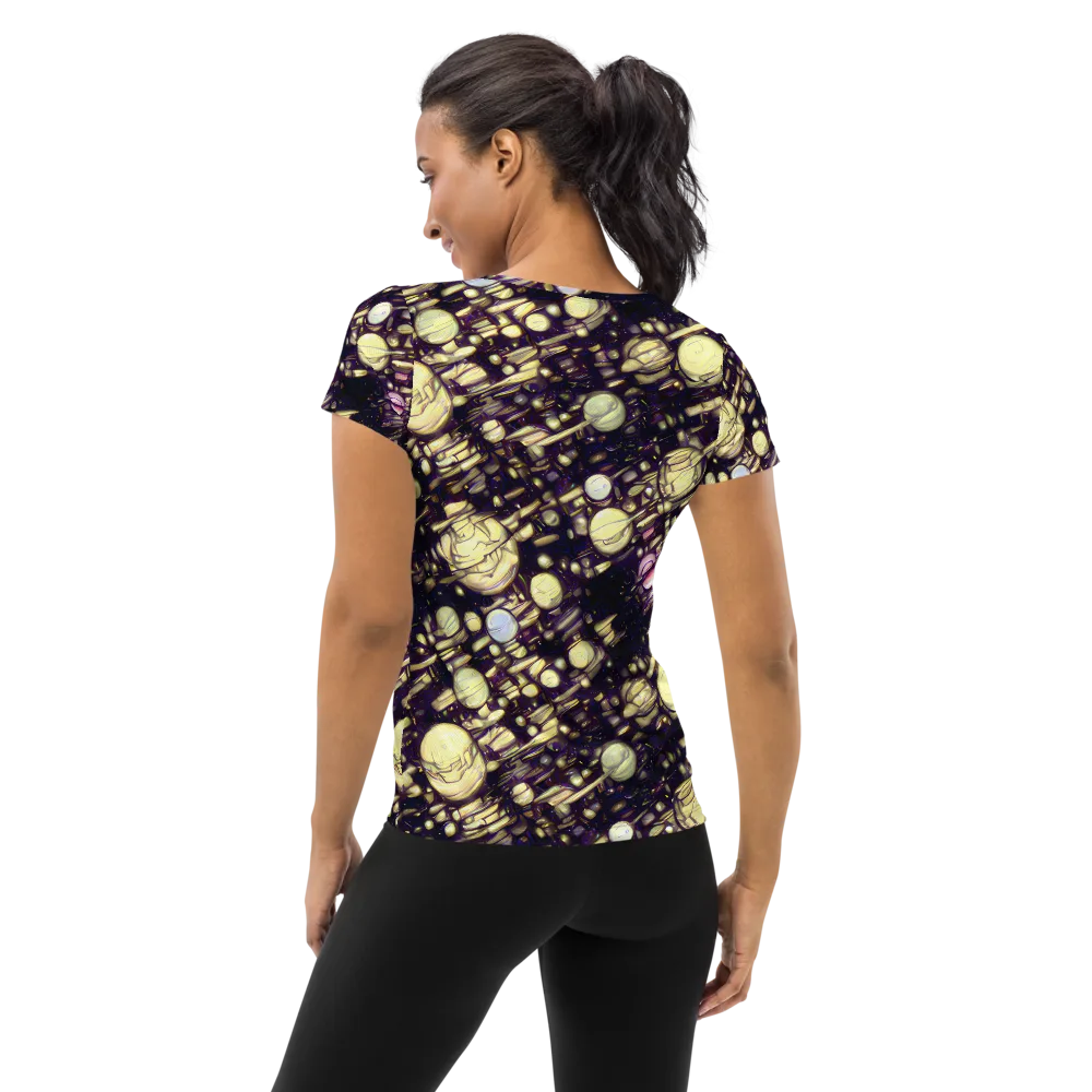Lunar Electric on Women's Athletic T-Shirt — Back