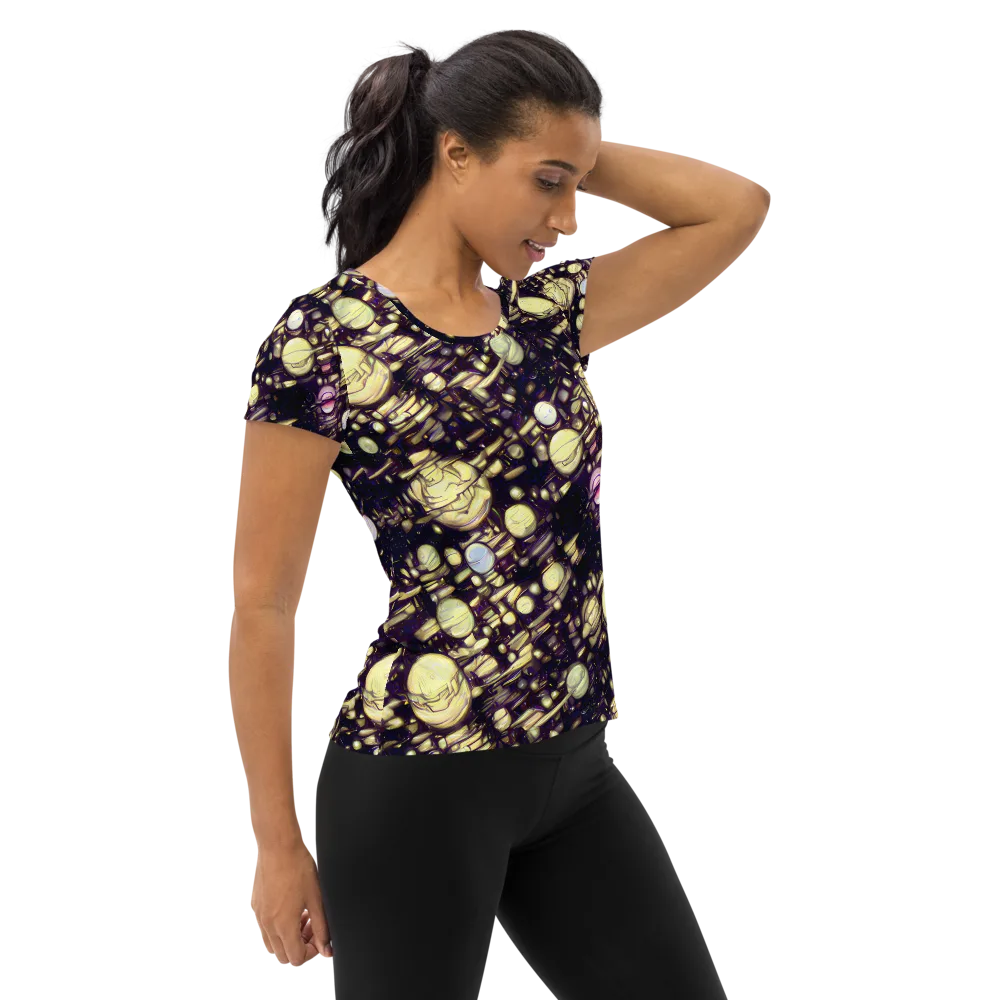 Lunar Electric on Women's Athletic T-Shirt — Right