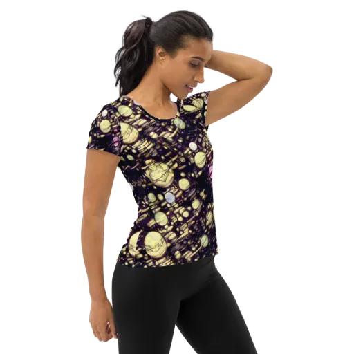 Lunar Electric on a Women's Athletic T-Shirt