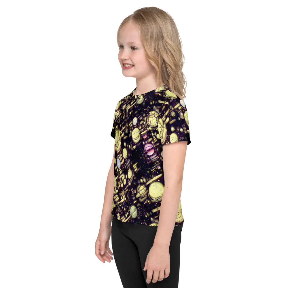 Lunar Electric on Kids Crew Neck T-Shirt — Left