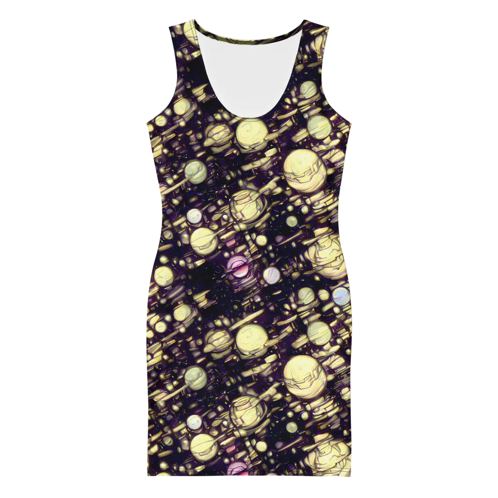 Lunar Electric on Bodycon Dress — Front