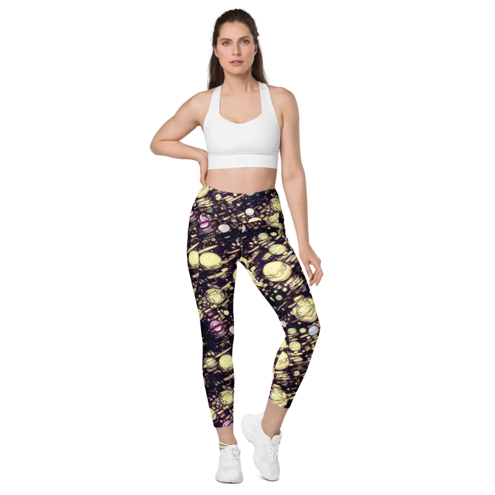Lunar Electric on Leggings with Pockets — Front