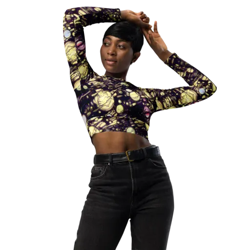 Lunar Electric on a Long Sleeve Crop Top