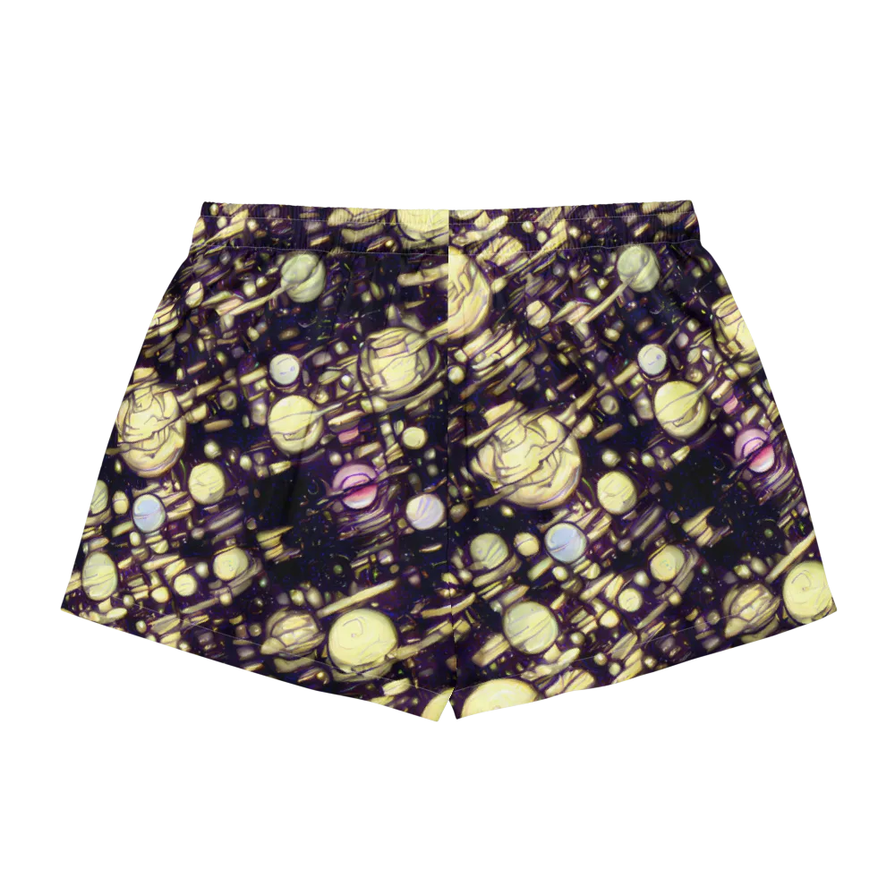 Lunar Electric on Women's Pajama Shorts — Back