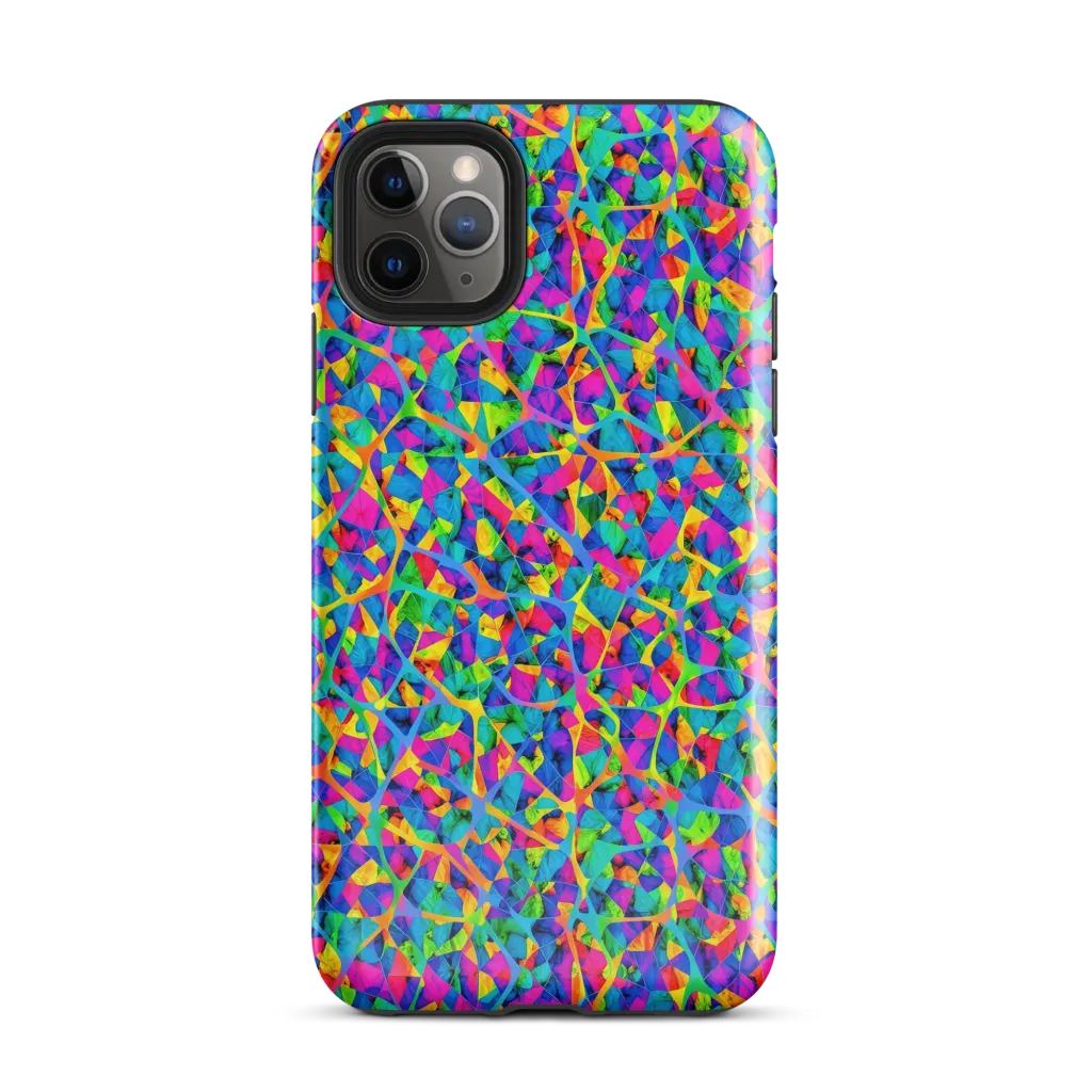 Neon Kaleidoscope on Tough Case for iPhone® — Front