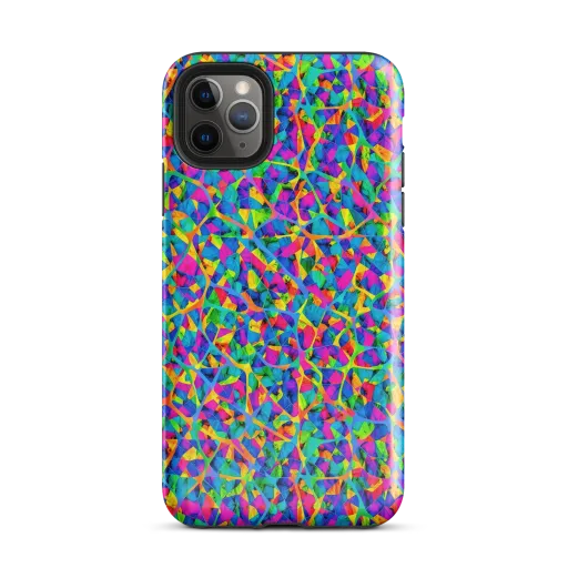 Neon Kaleidoscope on a Tough Case for iPhone®