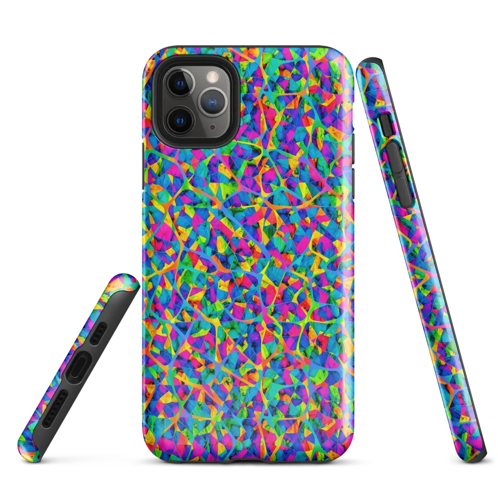 Neon Kaleidoscope on Tough Case for iPhone® — Front
