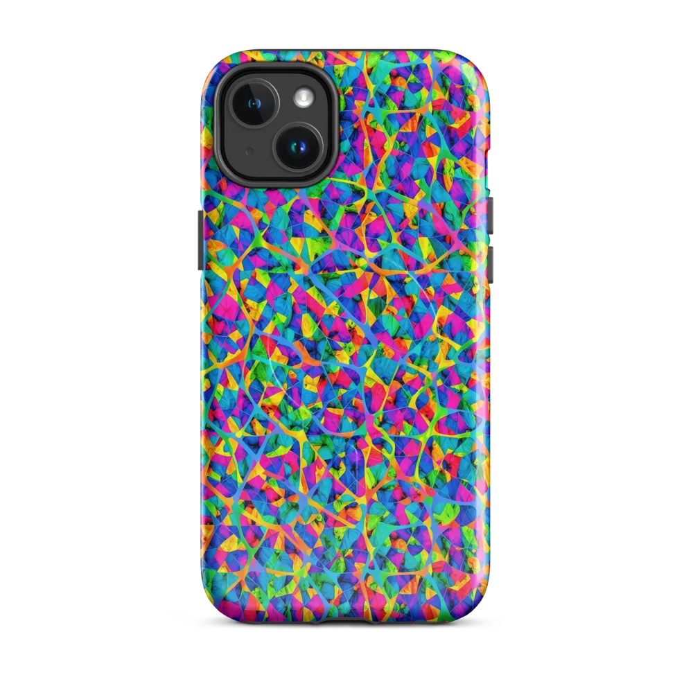 Neon Kaleidoscope on MagSafe Tough Case for iPhone® — Front