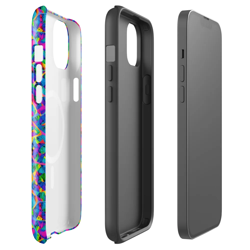 Neon Kaleidoscope on MagSafe Tough Case for iPhone® — Front