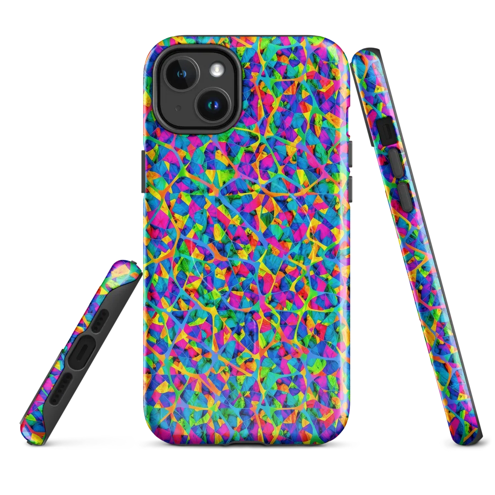 Neon Kaleidoscope on MagSafe Tough Case for iPhone® — Front