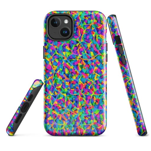Neon Kaleidoscope on a MagSafe Tough Case for iPhone®