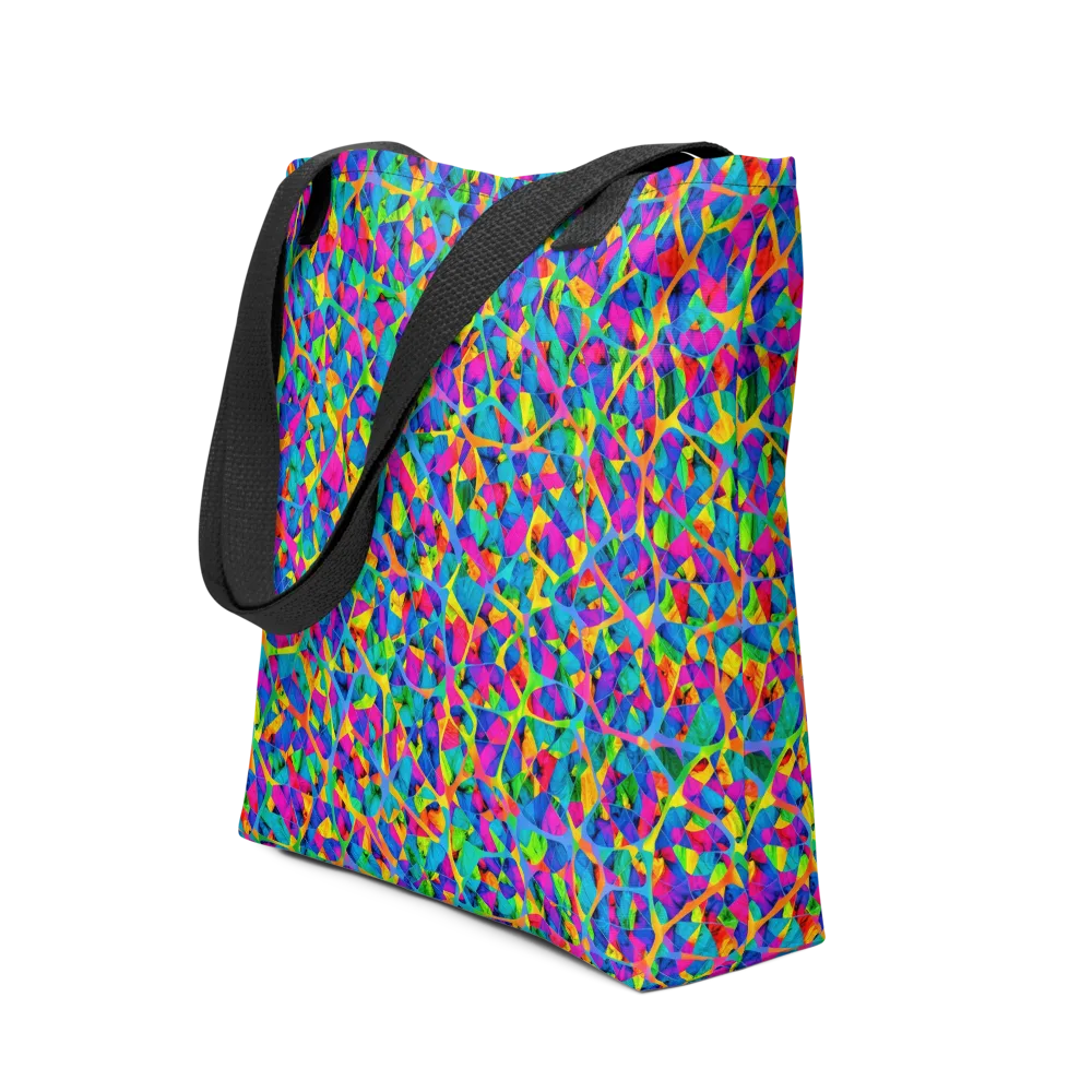 Neon Kaleidoscope on Tote Bag — Front