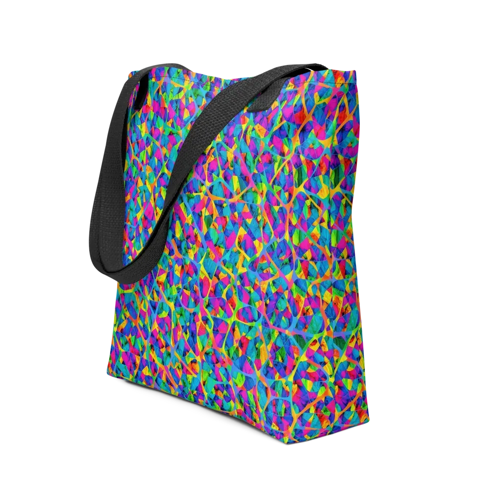 Neon Kaleidoscope on Tote Bag — Front