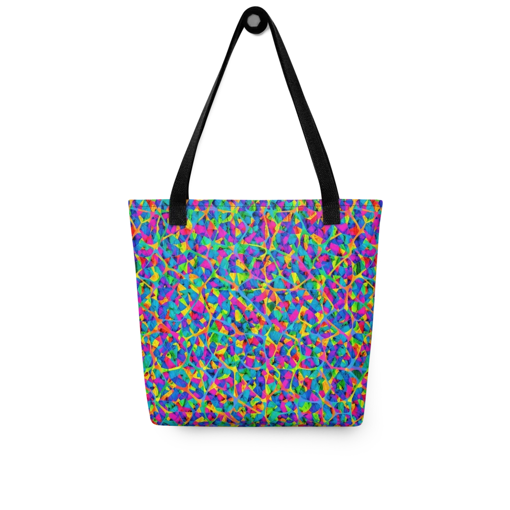 Neon Kaleidoscope on Tote Bag — Front
