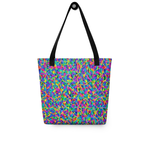 Neon Kaleidoscope on a Tote Bag