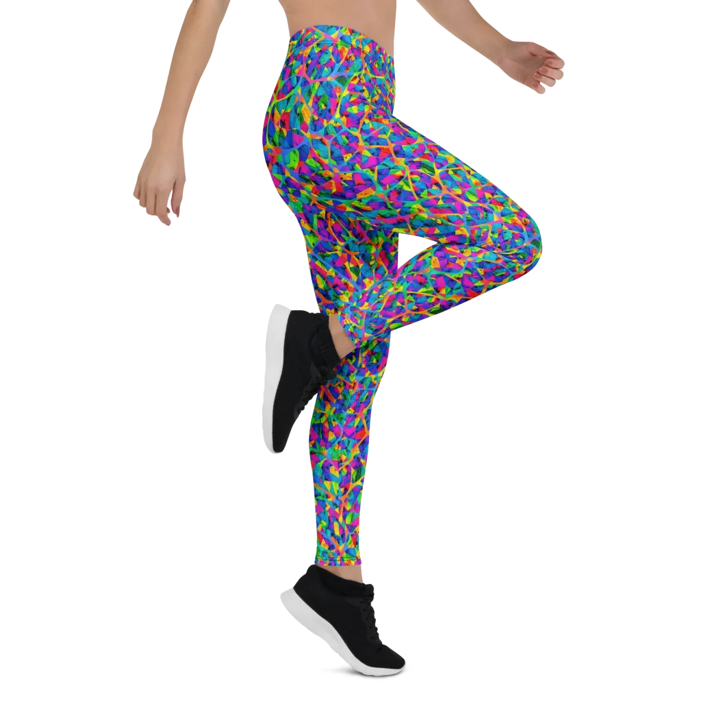 Neon Kaleidoscope on Leggings — Right