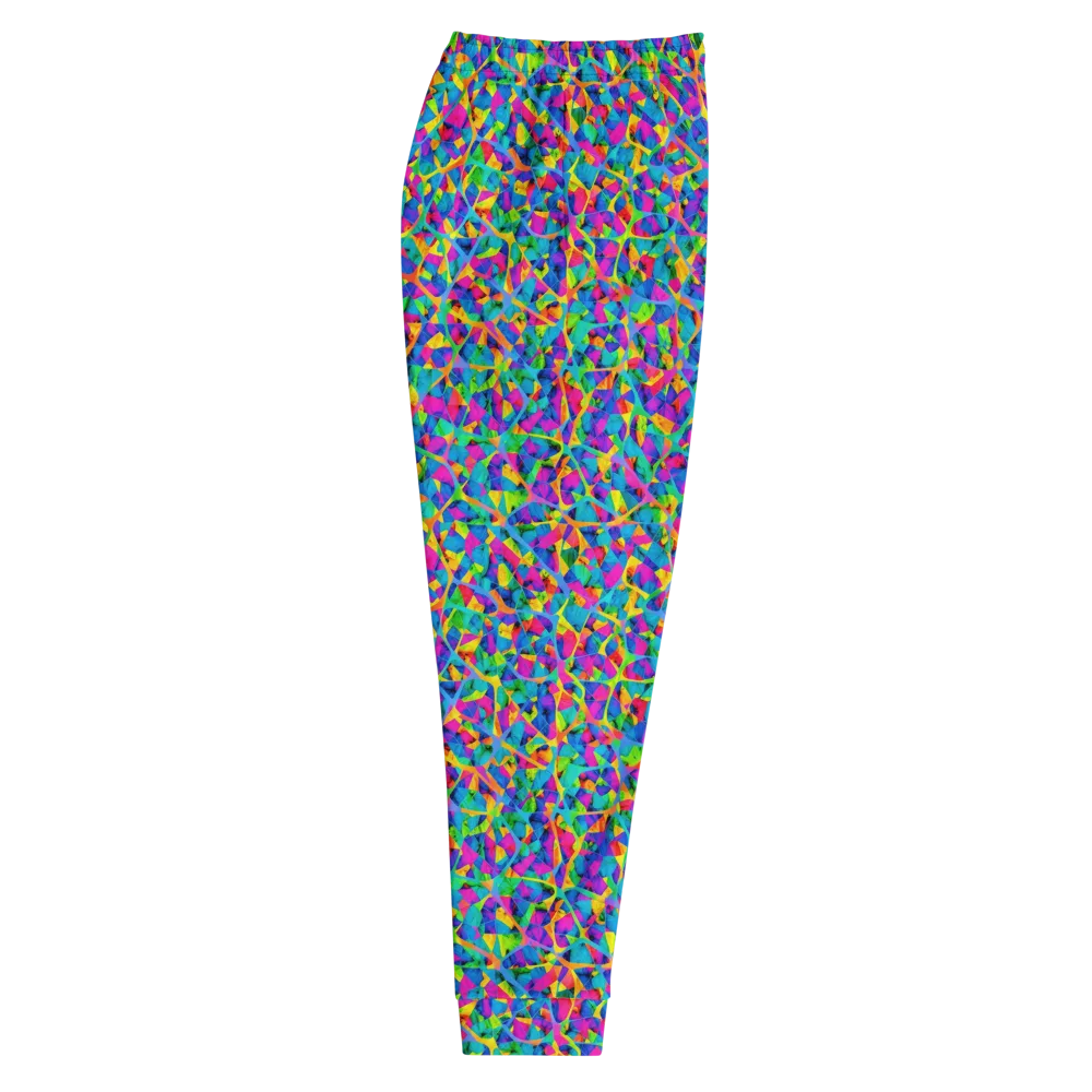 Neon Kaleidoscope on Men's Joggers — Right