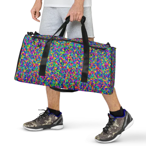 Neon Kaleidoscope on a Duffle Bag