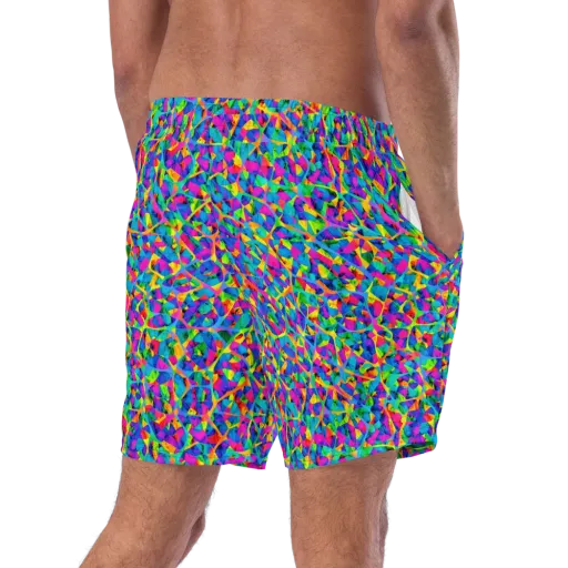 Neon Kaleidoscope on a Swim Trunks
