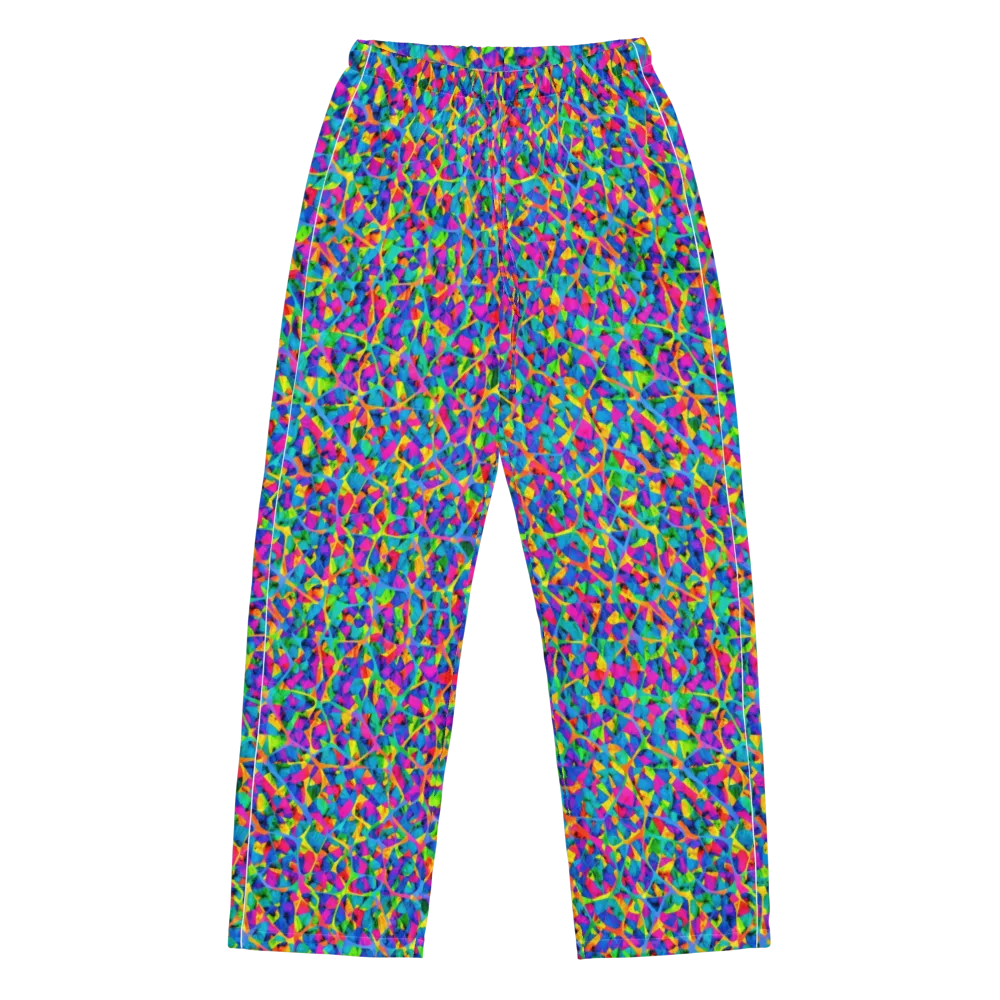 Neon Kaleidoscope on Women's Pajama Pants — Front