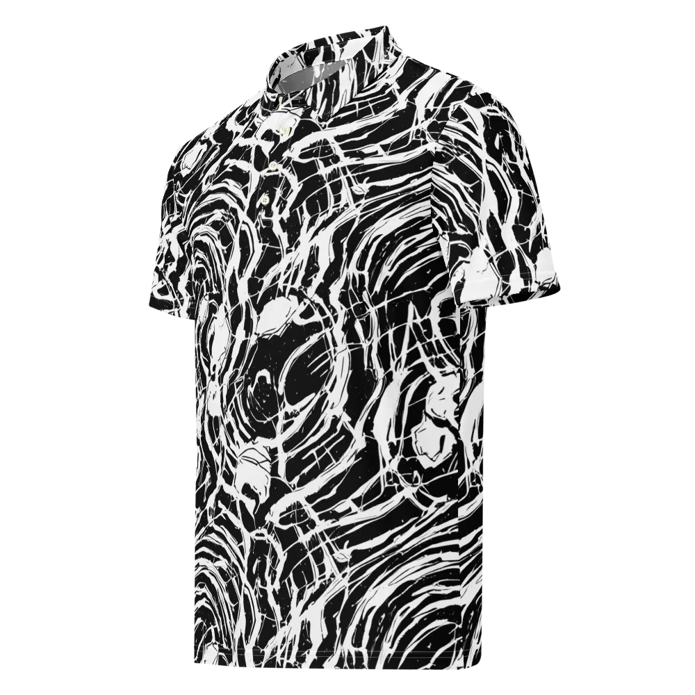 Ink Torrent on Men's Slim Fit Polo Shirt — Left Front