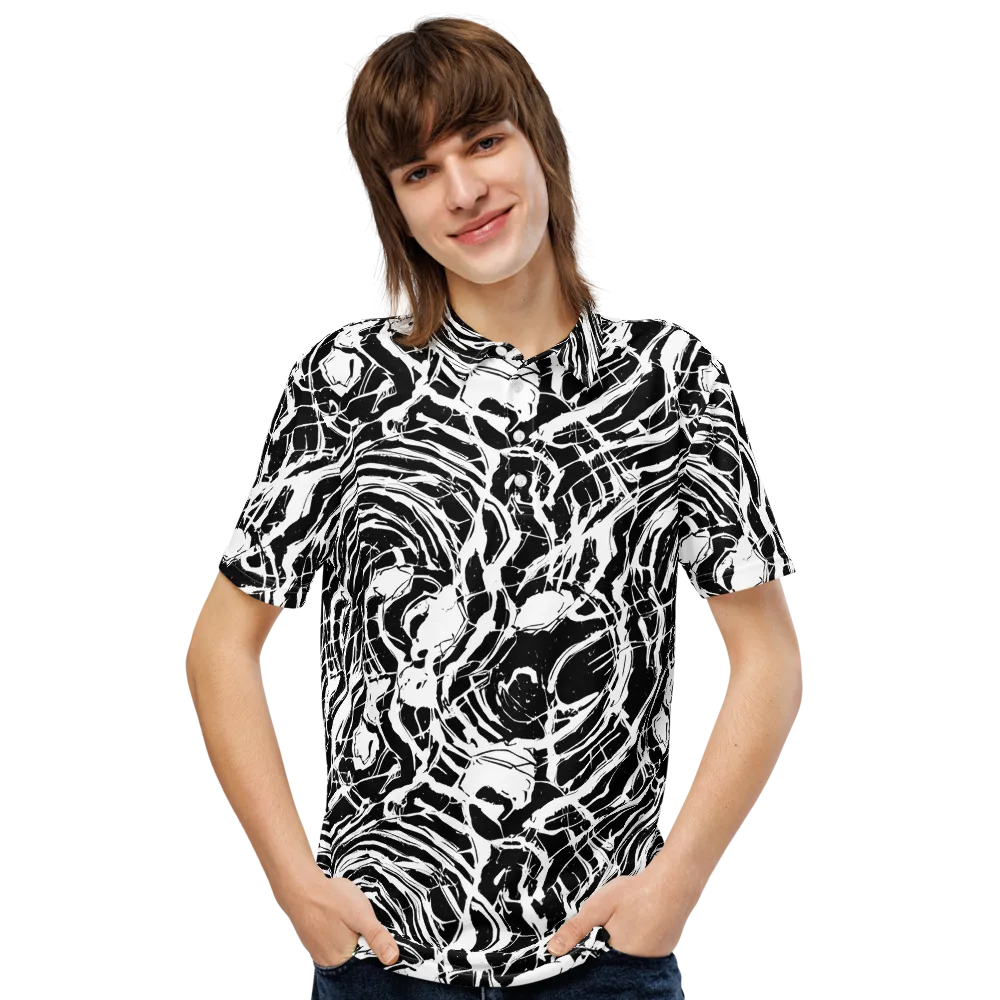 Ink Torrent on Men's Slim Fit Polo Shirt — Front