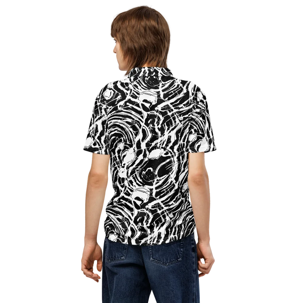 Ink Torrent on Men's Slim Fit Polo Shirt — Back