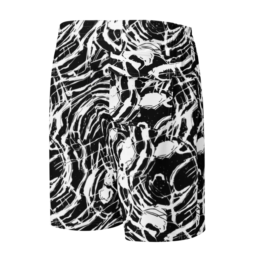 Ink Torrent on Men's Board Shorts — Back