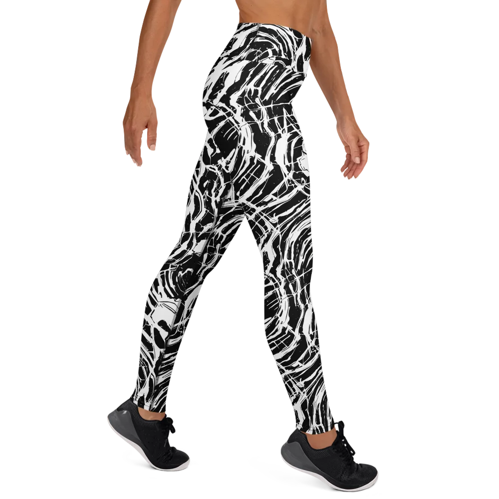 Ink Torrent on Yoga Leggings — Right
