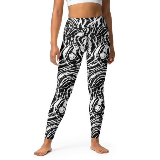 Ink Torrent on a Yoga Leggings