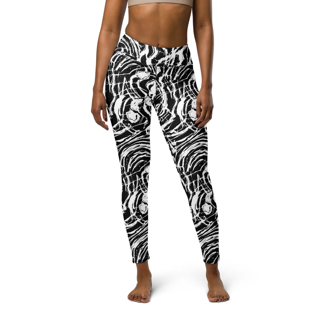 Ink Torrent on Yoga Leggings — Front