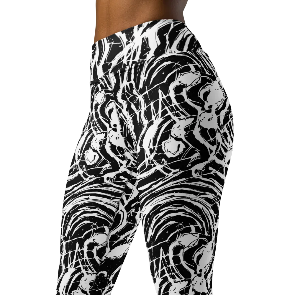 Ink Torrent on Yoga Leggings — Left Front