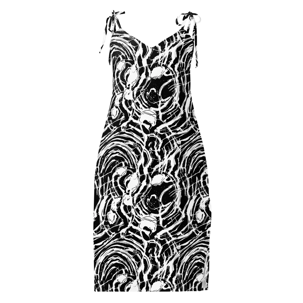 Ink Torrent on Slip Dress — Front