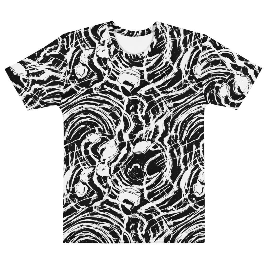 Ink Torrent on Men's Cotton Crew Neck T-Shirt — Front