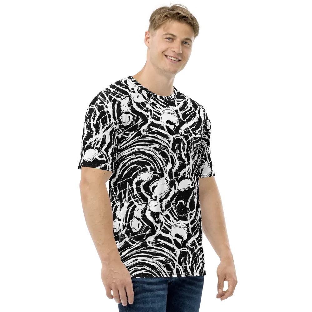 Ink Torrent on Men's Crew Neck T-Shirt — Right