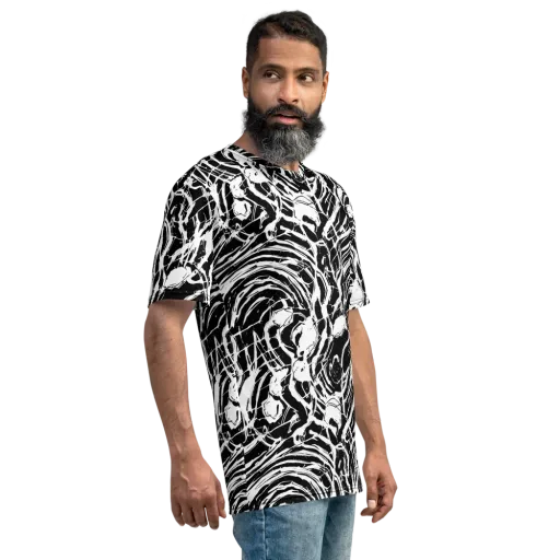 Ink Torrent on a Men's Crew Neck T-Shirt