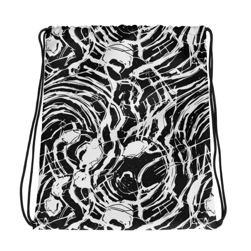 Ink Torrent on a Drawstring Bag